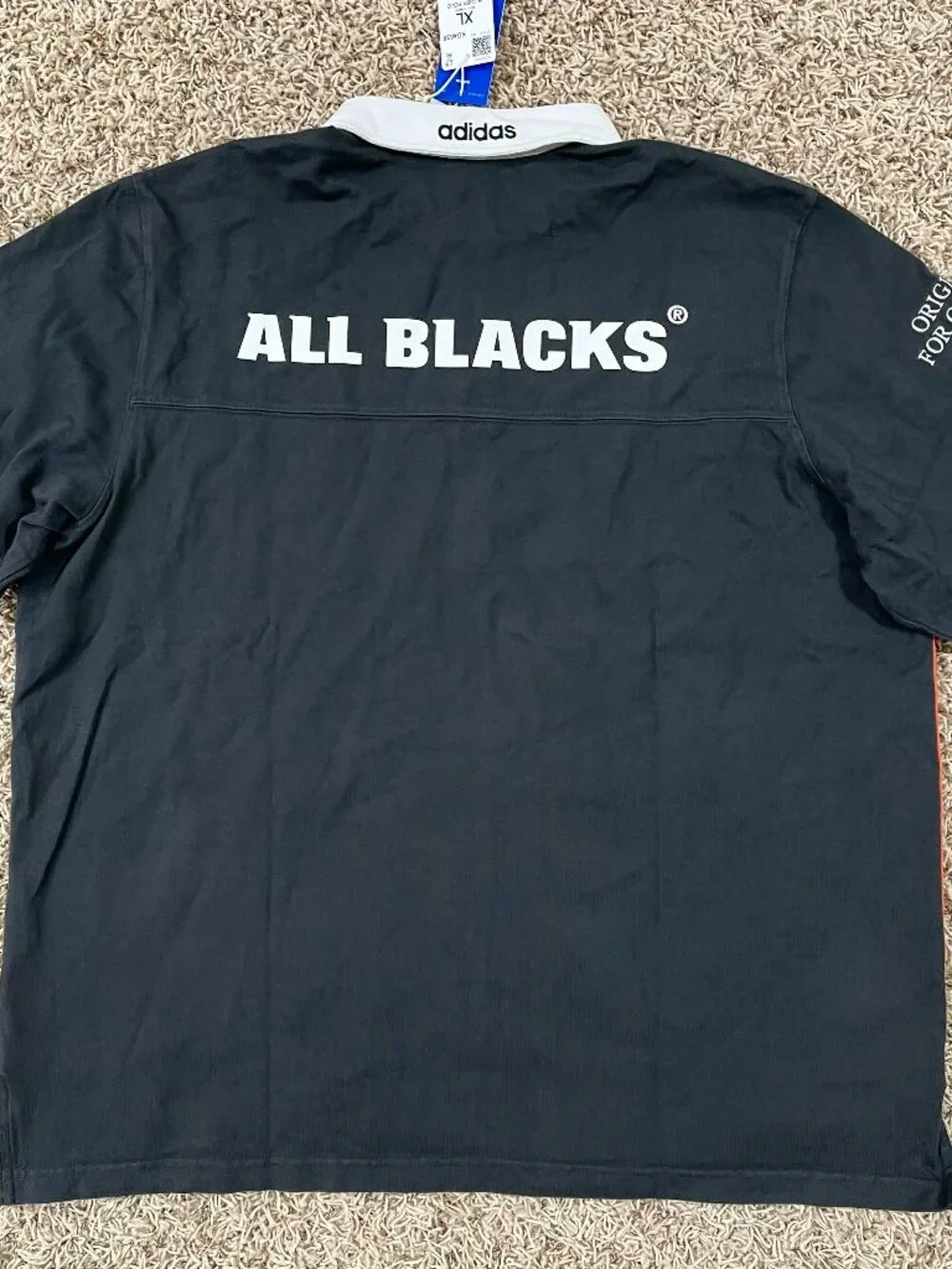 Adidas Originals & All Blacks Men’s Heritage Rugby Polo Shirt, Size XL (New)